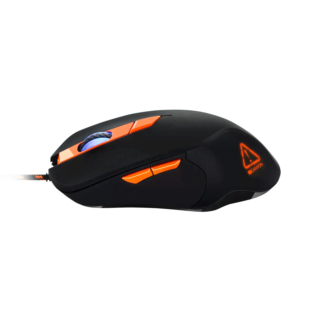 Мышь Canyon Eclector GM-3, USB, черный/оранжевый-0