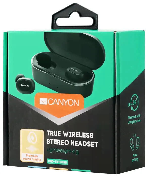 Беспроводные наушники Canyon CND-TBTHS2 black-2