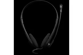 Гарнитура CANYON HS-01 PC headset with microphone, volume control and adjustable headband, cable length 1.8m, Black/Orange, 163*128*50mm, 0.069kg
