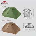 Naturehike Canyon 2P Портативная быстрооткрывающаяся палатка 210T ветрозащитная походная палатка Pu2000mm 2 двери дышащая 3,3 кг не нужно строить (art.: 3920bdc94d436)