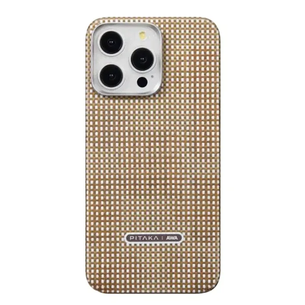 Чехол Pitaka Slim & Light Canyon для iPhone 15 Pro, бежевый