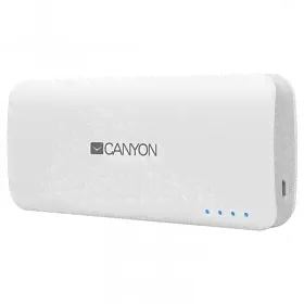 Внешний аккумулятор Canyon Li-ion (10000 mAh) белый (CNE-CPB100W)-0