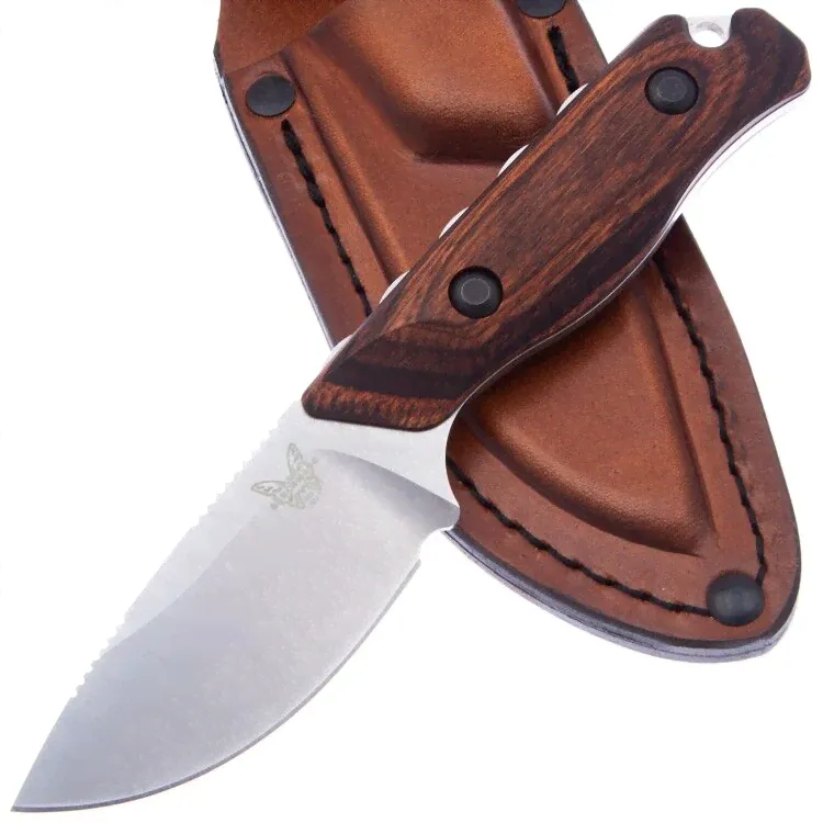 Нож охотничий BENCHMADE Hidden Canyon Hunter сталь CPM S30V, рукоять дерево, цв. коричневый-3