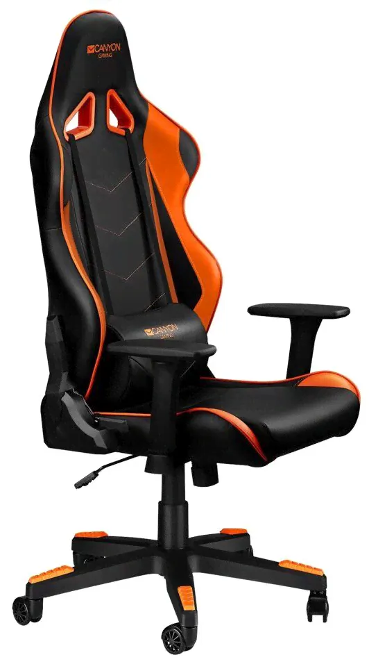 Компьютерное кресло Canyon Deimos GС-4 игровое, обивка: искусственная кожа, цвет: черный/оранжевый-3