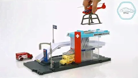 Matchbox Action Drivers Helicopter Rescue Playset