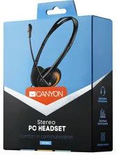 Наушники мониторные проводные Canyon HS-01 (черно-оранжевый)