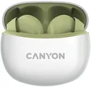 Canyon Наушники Canyon CNS-TWS5GR беспроводные, вкладыши, с микрофоном, TWS, Bluetooth, зеленый наушники
