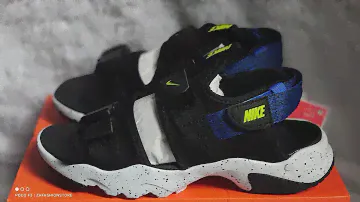REVIEW DAN UNBOXING SANDAL NIKE CANYON BLACKVOLT RACER BLUE