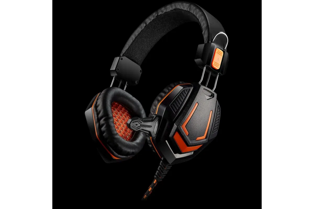 Гарнитура CANYON Gaming headset 3.5mm jack with microphone and volume control, with 2in1 3.5mm adapter, cable 2M, Black, 0.36kg