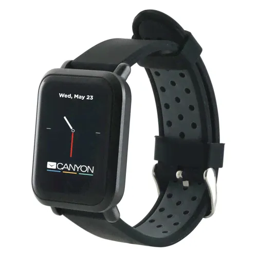 Смарт-часы Canyon CNS-SW73BB, 1.22", черный / черный [ds1cnssw73bb], CNS-SW73BB