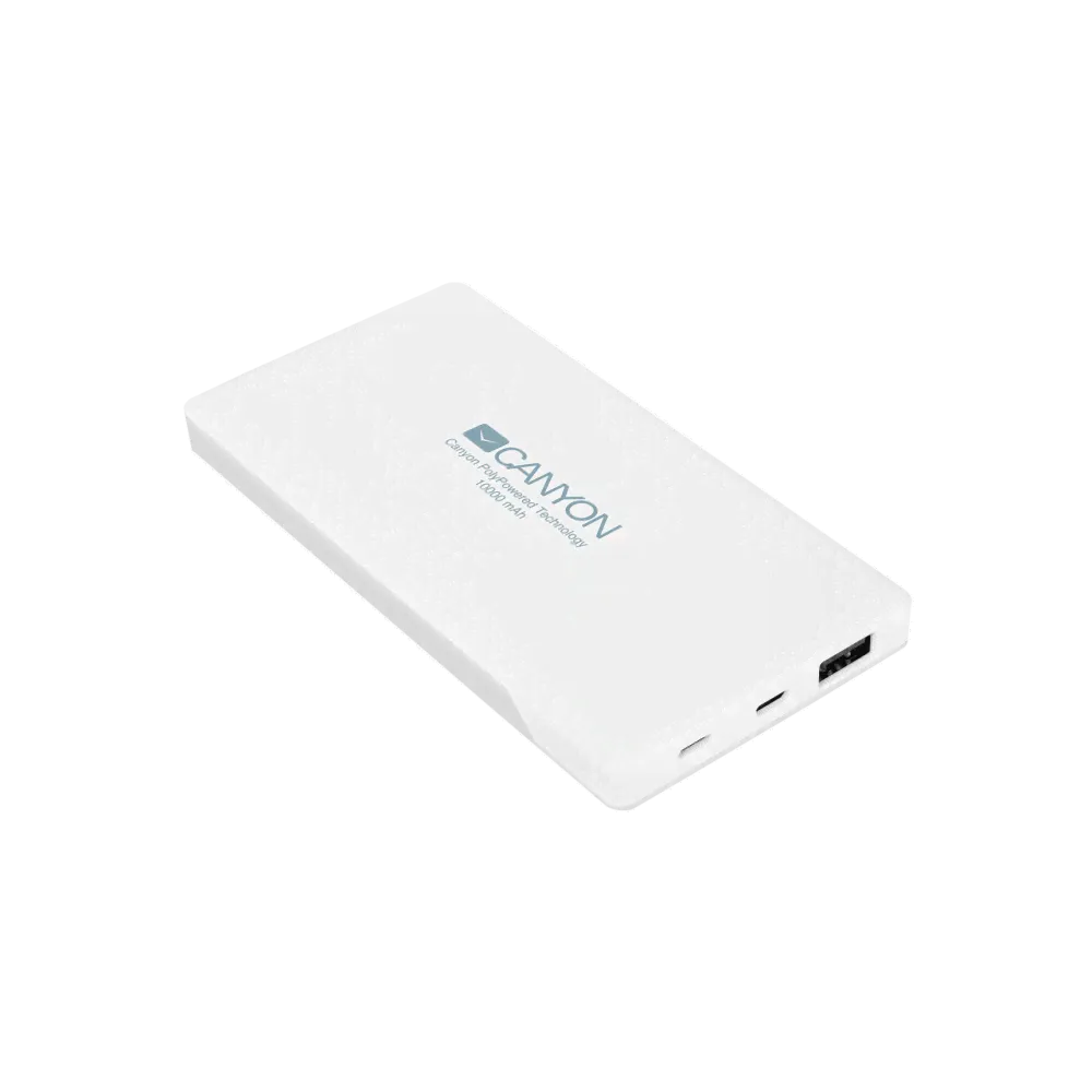 Внешний аккумулятор (Power Bank) Canyon CNS-TPBP10W (10000mAh, белый)-0