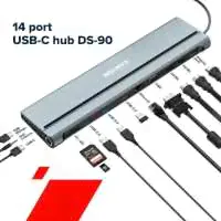 Мультипортовый хаб Canyon 14-в-1 USB-C DS-90 CNS-HDS90 в Санкт-Петербурге-3