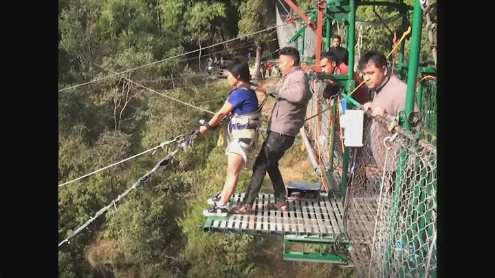 Its me doing a 160 mtr canyon swing in Kathmandu, Nepal