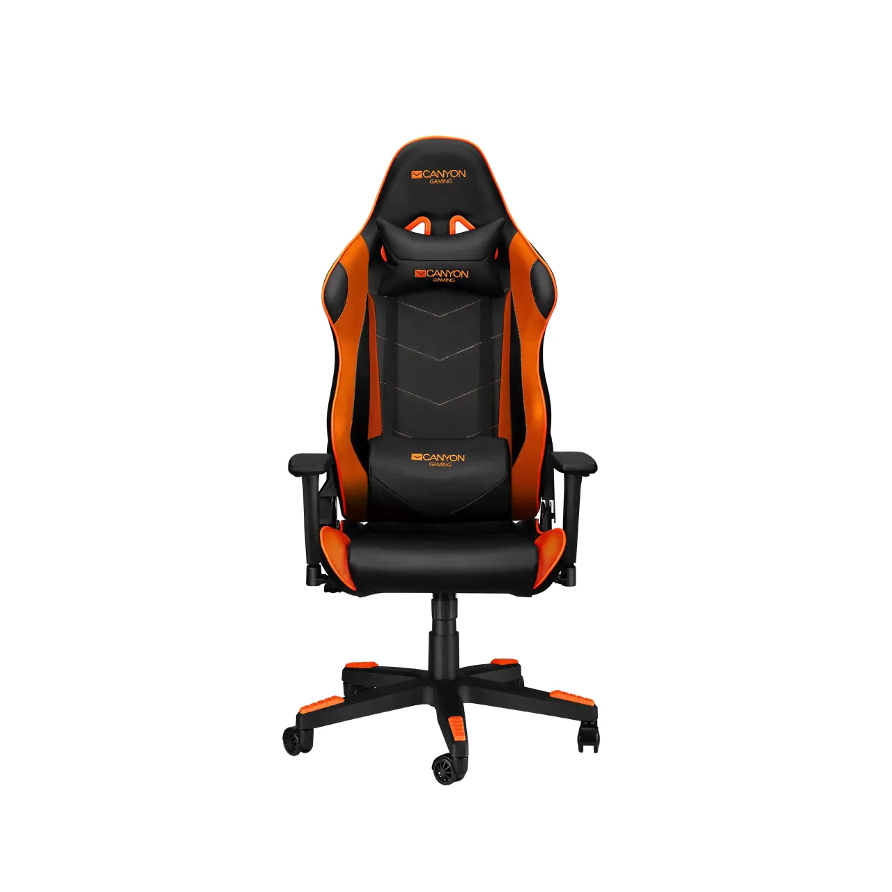 Кресло игровое CANYON Deimos (CND-SGCH4) black+Orange,искусственная кожа-0