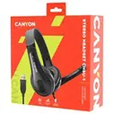 Компьютерная гарнитура Canyon CHSU-1 (CNS-CHSU1B), с микрофоном и USB-подключением