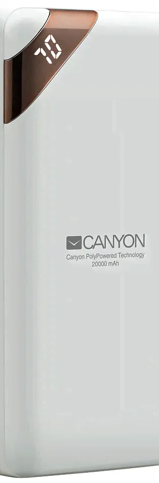 Внешний аккумулятор CANYON PB-202 20000mAh White-0