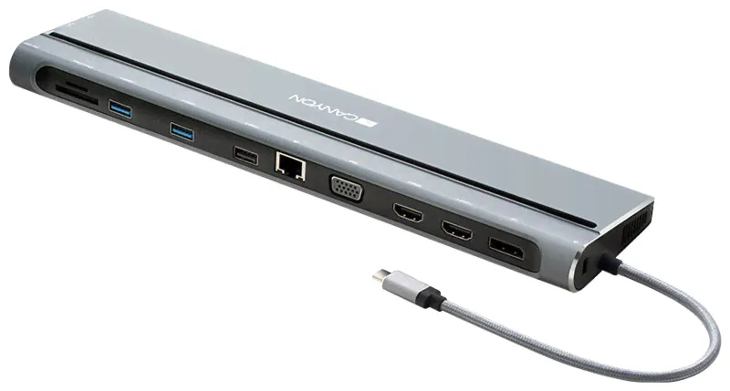 Canyon Многопортовая док-станция Canyon 14-в-1 USB Type C DS-9 картридер / usb-хаб-0