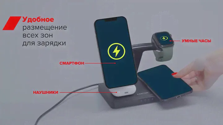 Беспроводная зарядная станция 4-в-1 Canyon WS-404