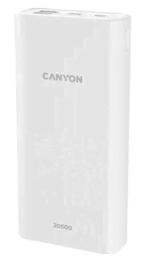 Внешний аккумулятор CANYON PB-2001 20000Mah Белый (H2CNECPB2001W)