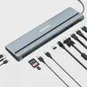 Концентратор USB Type-C Canyon CNS-HDS90 1 х USB 3.0 1 х USB 2.0 RJ-45 HDMI 2 х USB Type-C SD VGA DisplayPort mini-Jack3.5 серый (art.: 3920bee1e2e26)