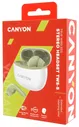 Canyon Наушники Canyon CNS-TWS5GR беспроводные, вкладыши, с микрофоном, TWS, Bluetooth, зеленый наушники