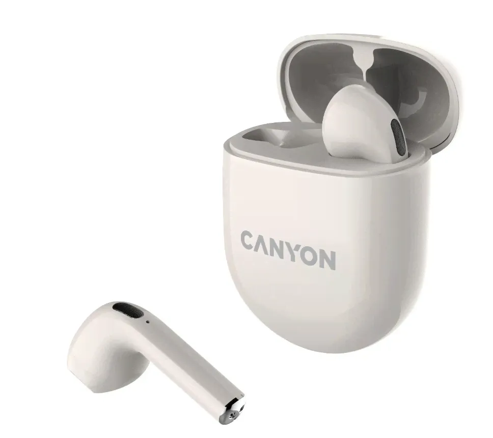 Беспроводные bluetooth наушники Canyon TWS-6 (DF1CNSTWS6BE) Бежевый