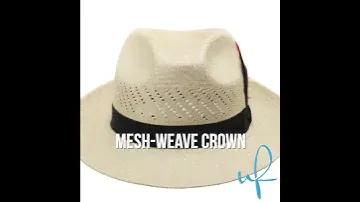 Ultrafino Canyon Vented Panama Straw Hat with Feather