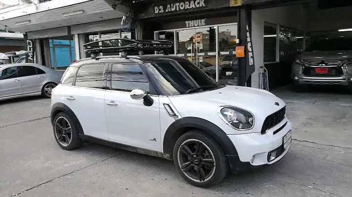 Mini CountryMan แร็คหลังคา thule + ตะแกรงสัมภาระ thule canyon 859 XT