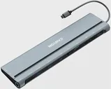 Концентратор USB Type-C Canyon CNS-HDS90 1 х USB 3.0 1 х USB 2.0 RJ-45 HDMI 2 х USB Type-C SD VGA DisplayPort mini-Jack3.5 серый (art.: 3920bee1e2e26)