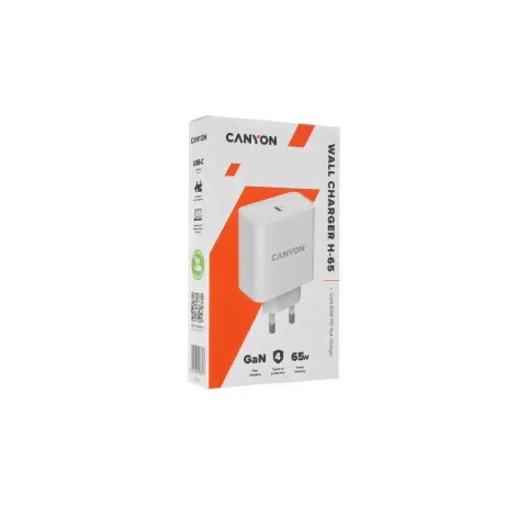 Сетевое зарядное устройство CANYON H-65, GAN 65W (2CN-DCHA65W01) белый