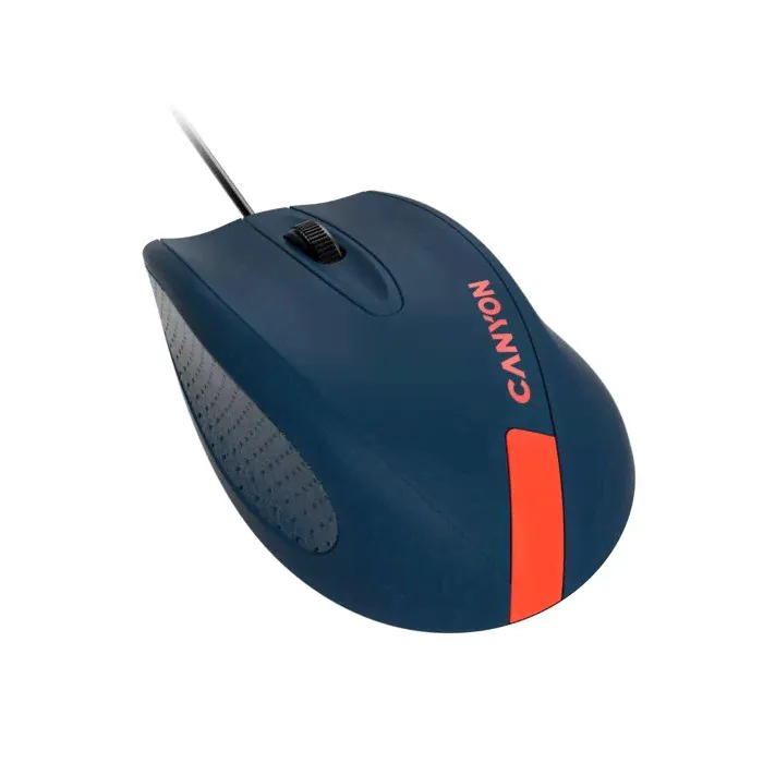 Мышь CANYON M-11, проводная, оптическая, 1000 dpi, USB, 1.5 м, синяя