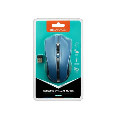Мышь CANYON беспроводная SXCNECMSW05BL 2.4GHz wireless Optical Mouse with 4 buttons