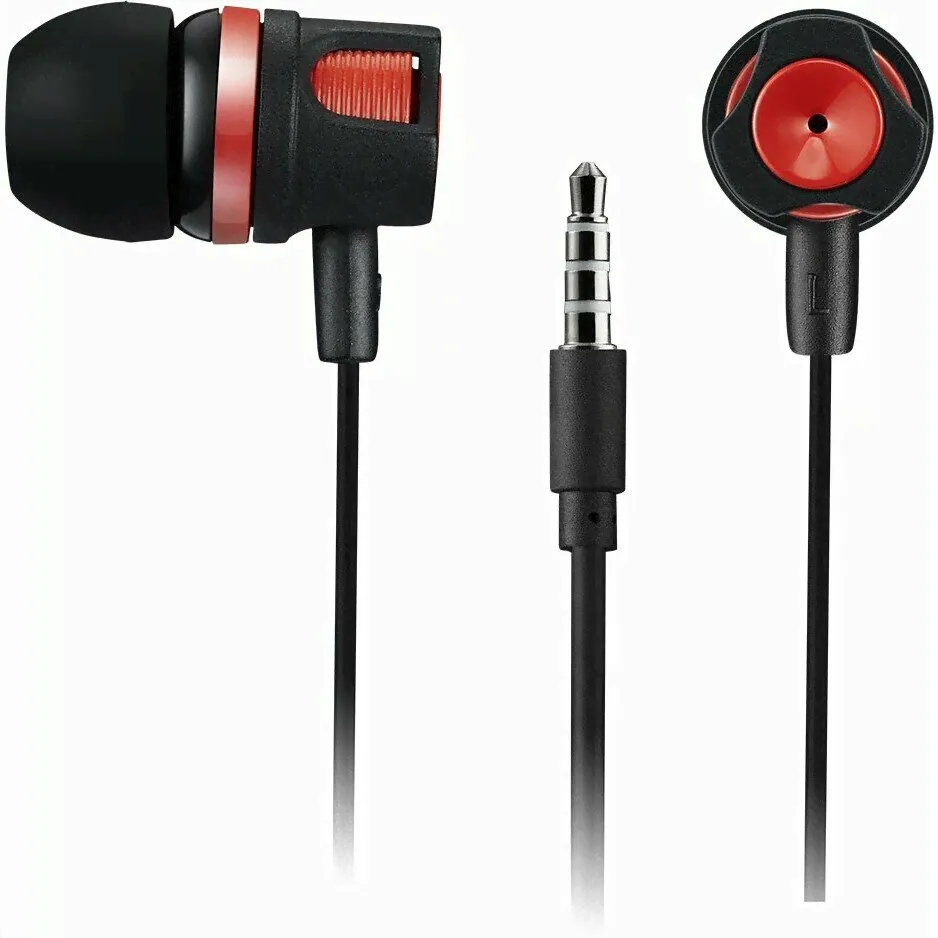 Гарнитура Canyon EP-3 Stereo earphones with microphone, Red, cable length 1.2m, 21.5*12mm, 0.011kg (CNE-CEP3R)-0