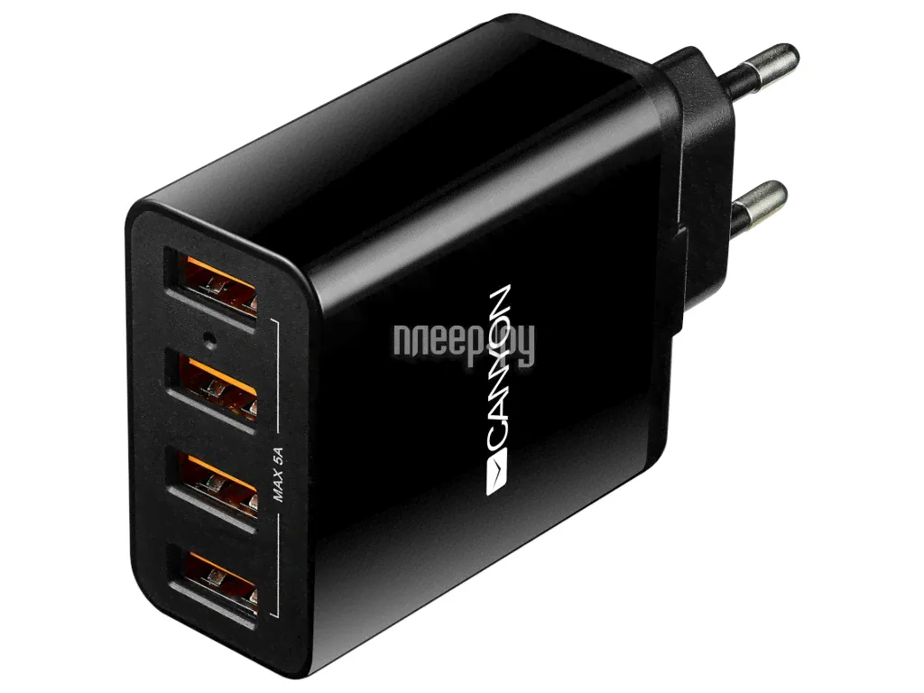 Зарядное устройство Canyon 4xUSB CNE-CHA06B-0