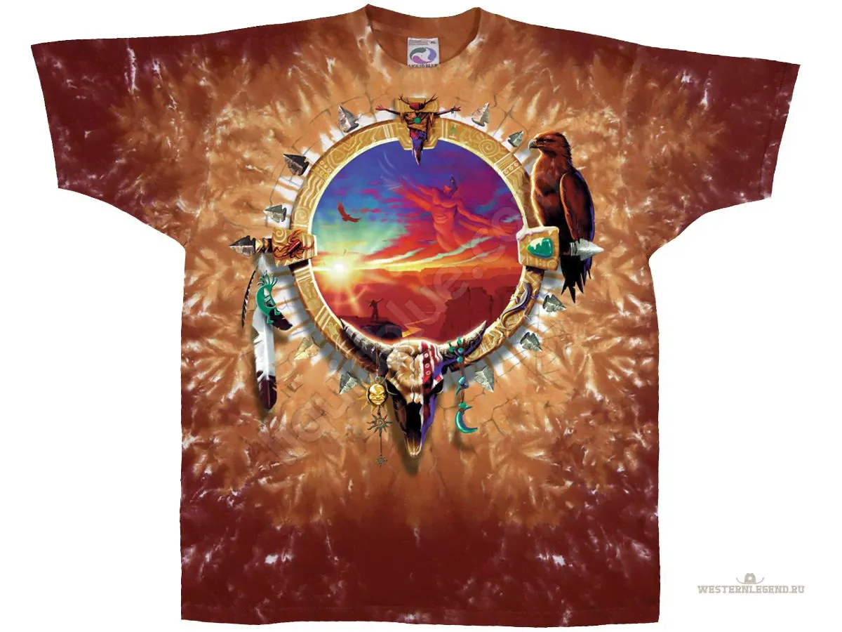 Футболка с изображением индейцев Canyon Sunset