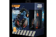 Гарнитура CANYON Gaming headset 3.5mm jack with microphone and volume control, with 2in1 3.5mm adapter, cable 2M, Black, 0.36kg