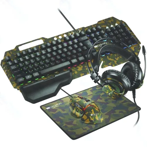 Игровой набор Canyon Argama клавиатура + наушники + мышь + коврик (CND-SGS03M-RU)