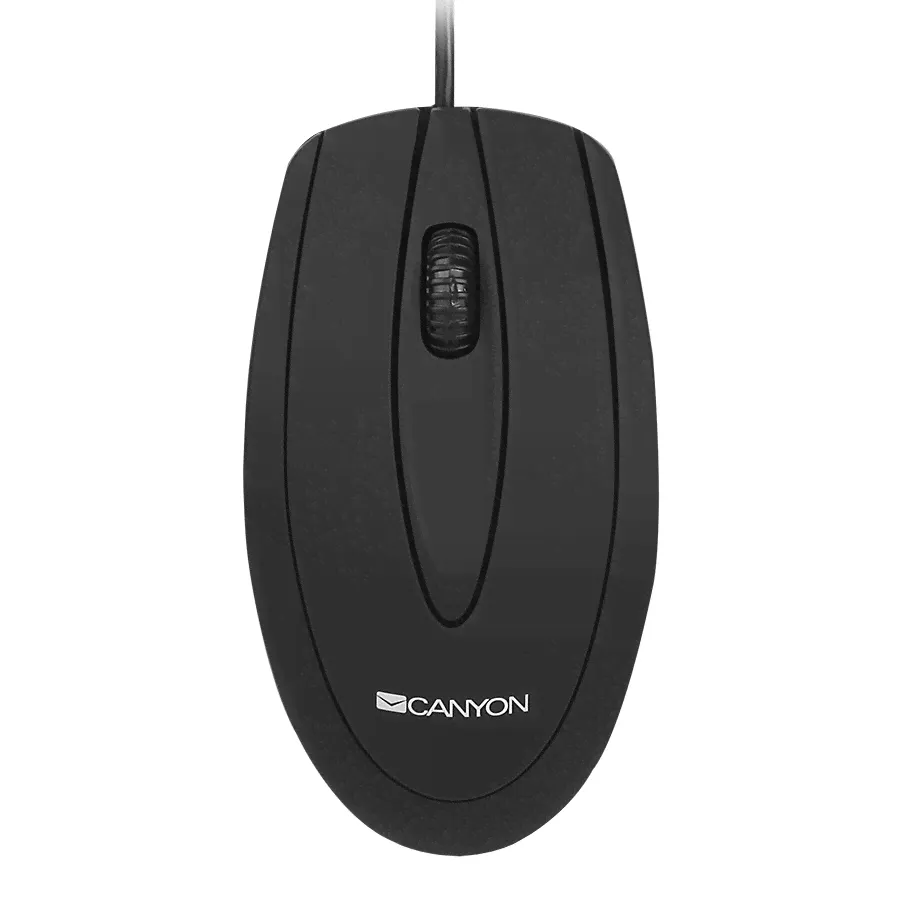 Мышь CANYON CNE-CMS1, 3кн, 800dpi, черная, USB-0