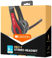 Canyon Компьютерная гарнитура Canyon HSC-1 Red (CNS-CHSC1BR) наушники