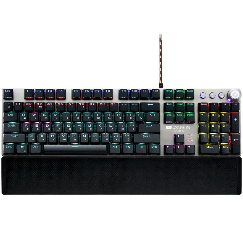 Клавиатура Canyon 2CN-DSKB7RU Keyboard,Black 104 mechanical switches