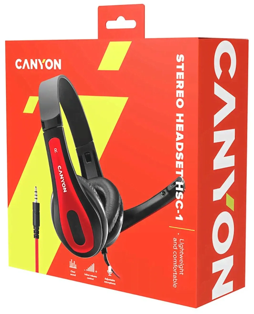 Canyon Компьютерная гарнитура Canyon HSC-1 Red (CNS-CHSC1BR) наушники-2