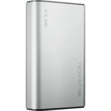 Внешний аккумулятор Canyon CND-TPBQC10 10000mAh 1xMicroUSB, 1xUSB, 1xUSB(QC) Silver